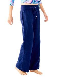 Lilly Pulitzer Deep Navy Wide Leg Drawstring Pants